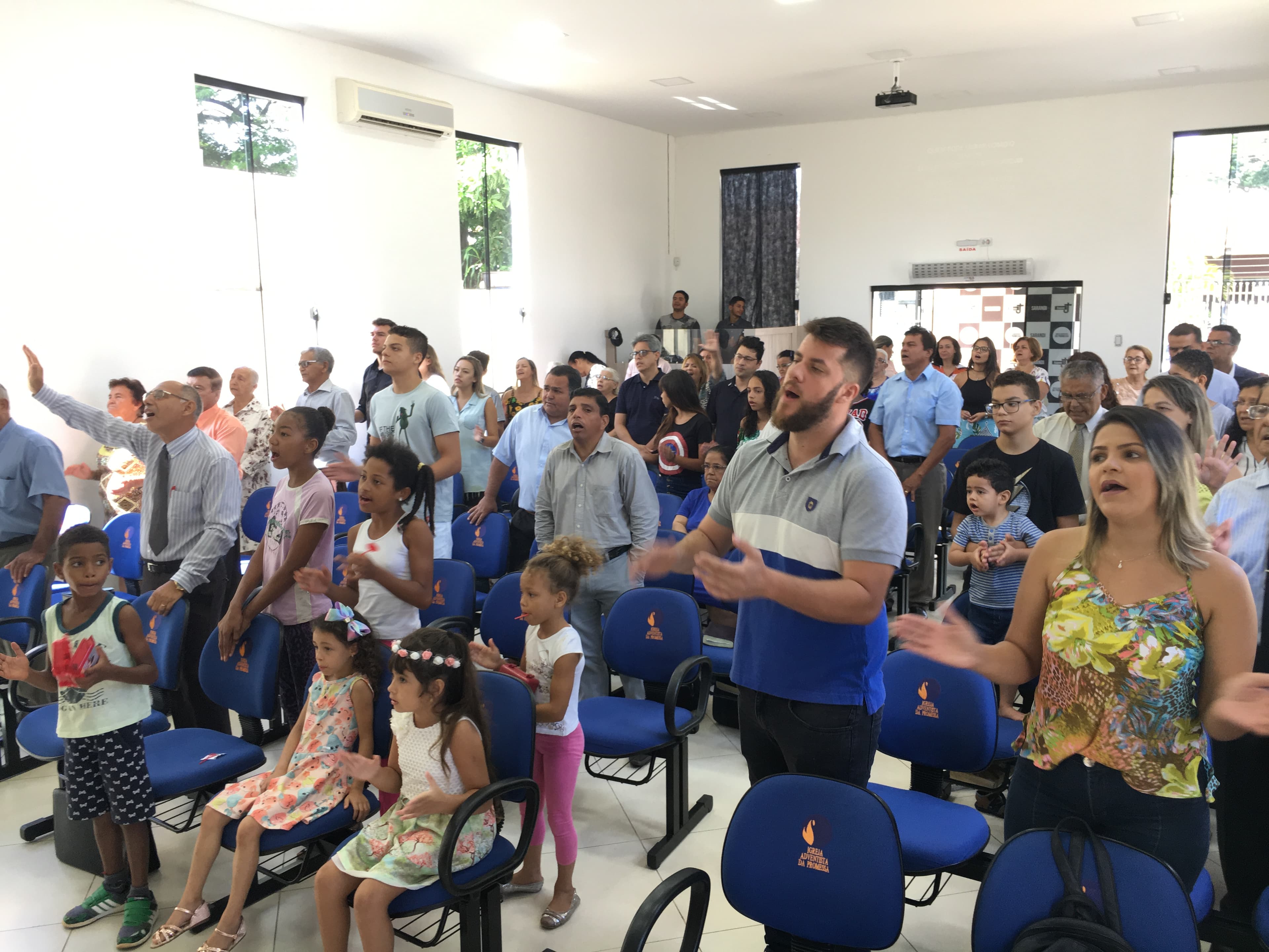 Culto na Igreja Adventista da Promessa em Sarandi